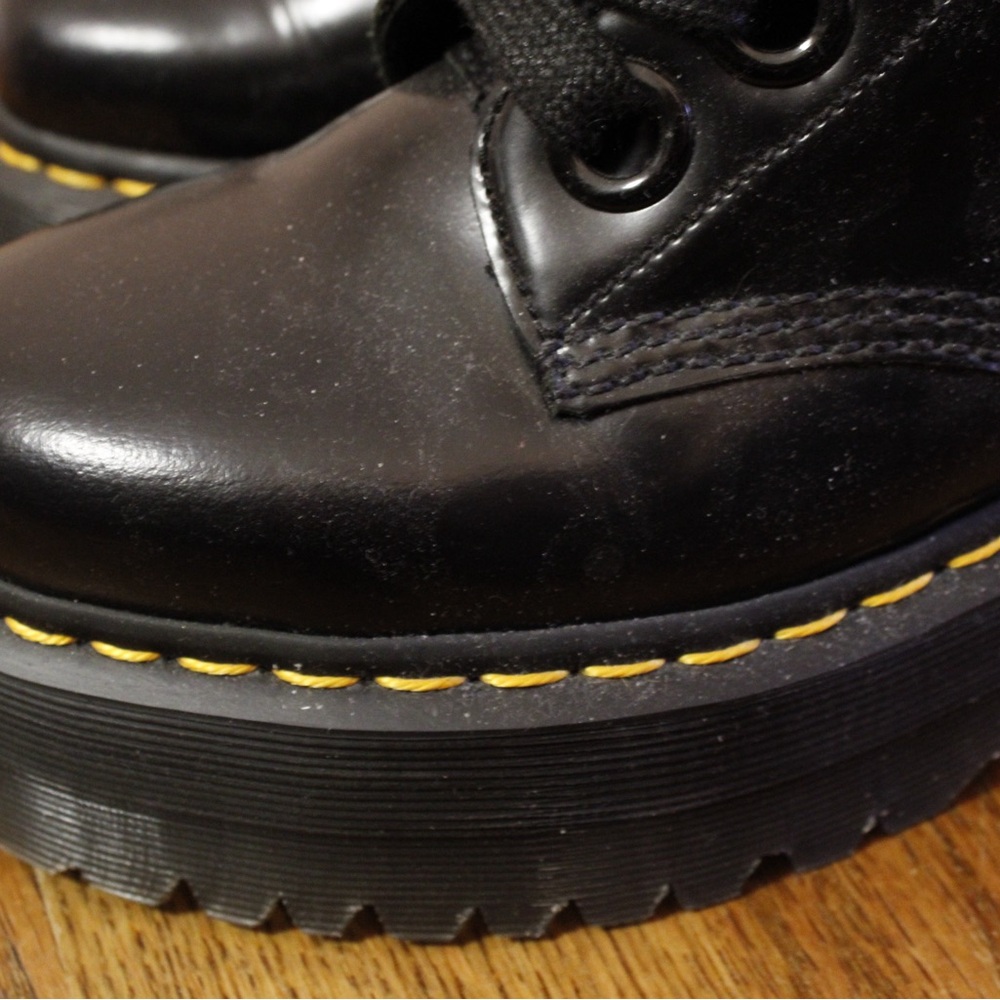 Dr. Martens Black Patent Molly Boots - Picture 7 of 12